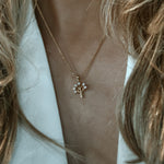 Diamond tree charm in 18k gold