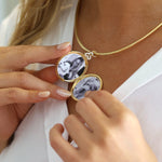 18k gold locket necklace with images