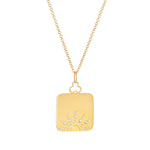 DELUXE SUNRISE DIAMOND SQUARE 'PILLOW' LOCKET NECKLACE IN 18K GOLD