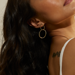 Diamond 'Oh!' Earrings in 18k Yellow Gold