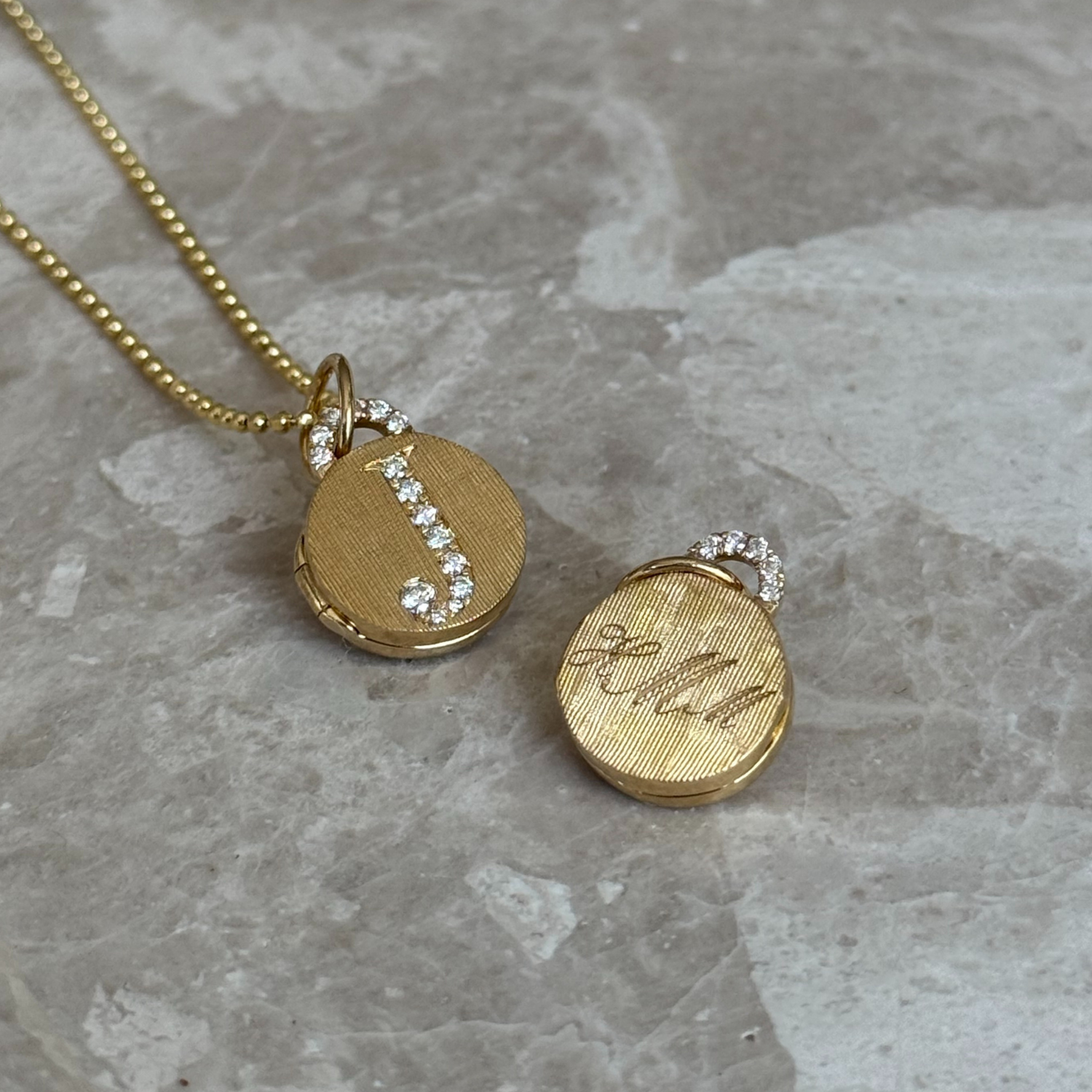 Mini Locket Gold Mini Diamond Arch Locket in 18K Gold – Devon Woodhill Fine Jewelry