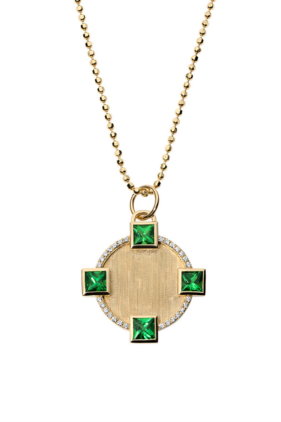 Green Garnet 'Club' Charm Pendant