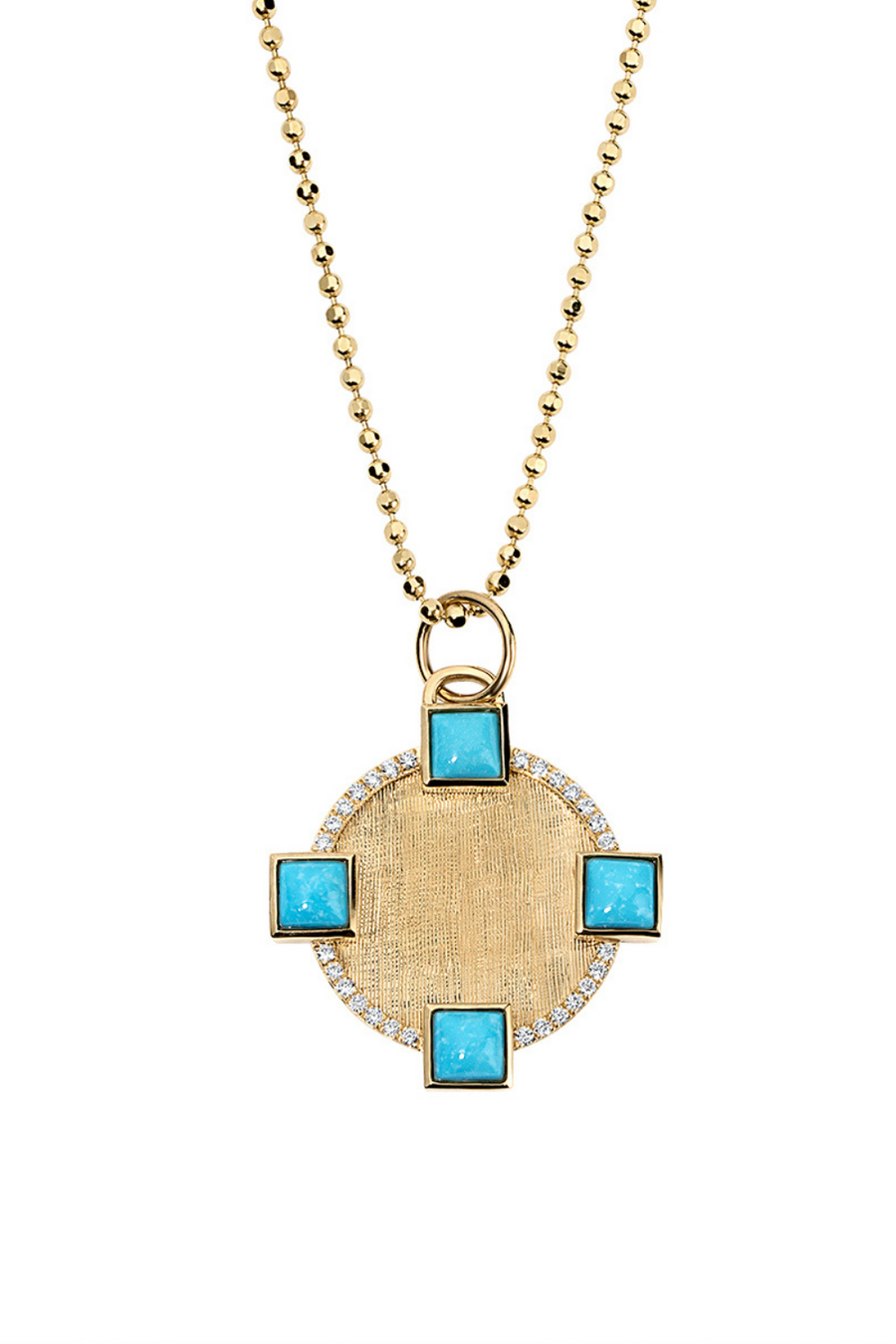 Turquoise 'Club' Charm Pendant