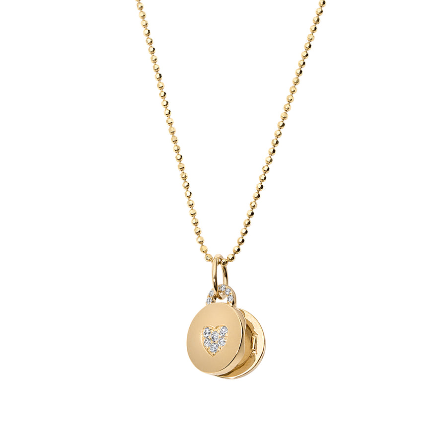 Mini 'Sweetheart' Diamond Pavé Locket in 18k Gold