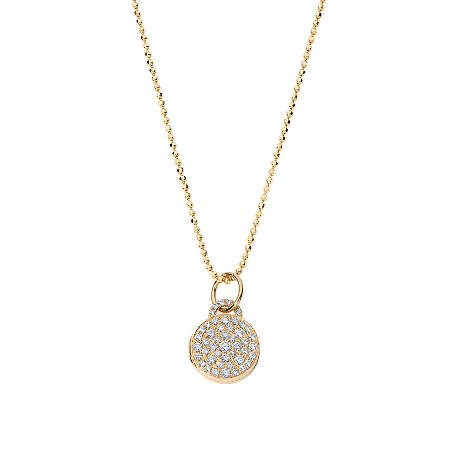 locket pendant in 18k gold and diamonds