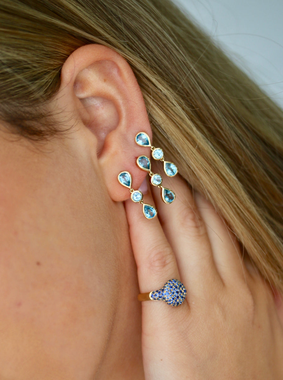 Blue Topaz Deluxe 'Raindrop' Earrings