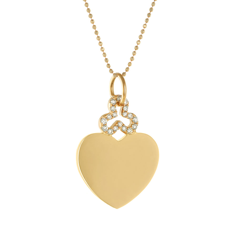 Diamond Heart Charm in 18k Gold | Shiny
