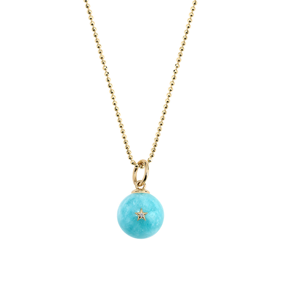 Diamond 'Morning Star' Charm | Amazonite