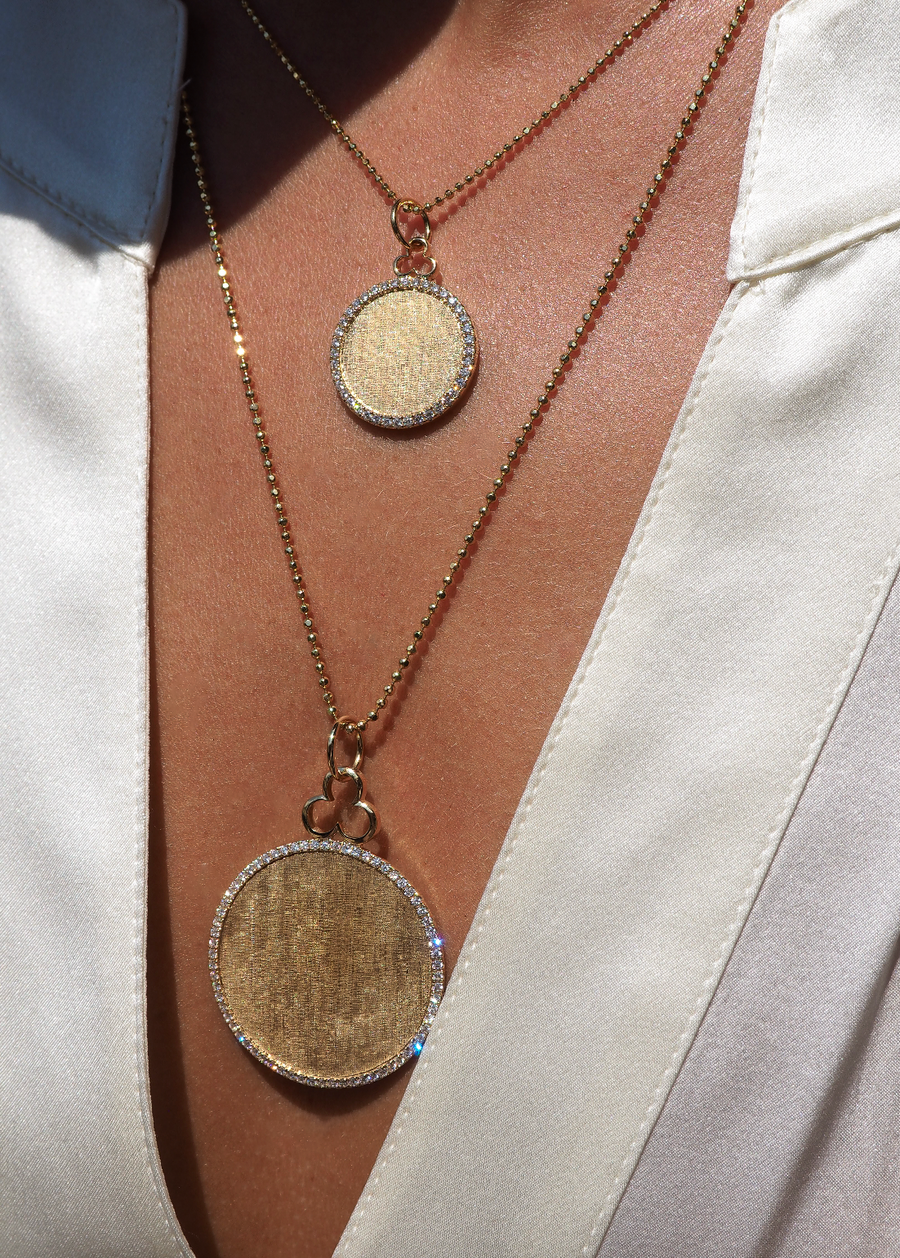 Classic 'Disc' Charm | Diamonds