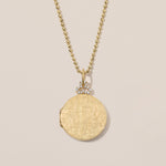 18k gold classic gold florentine locket