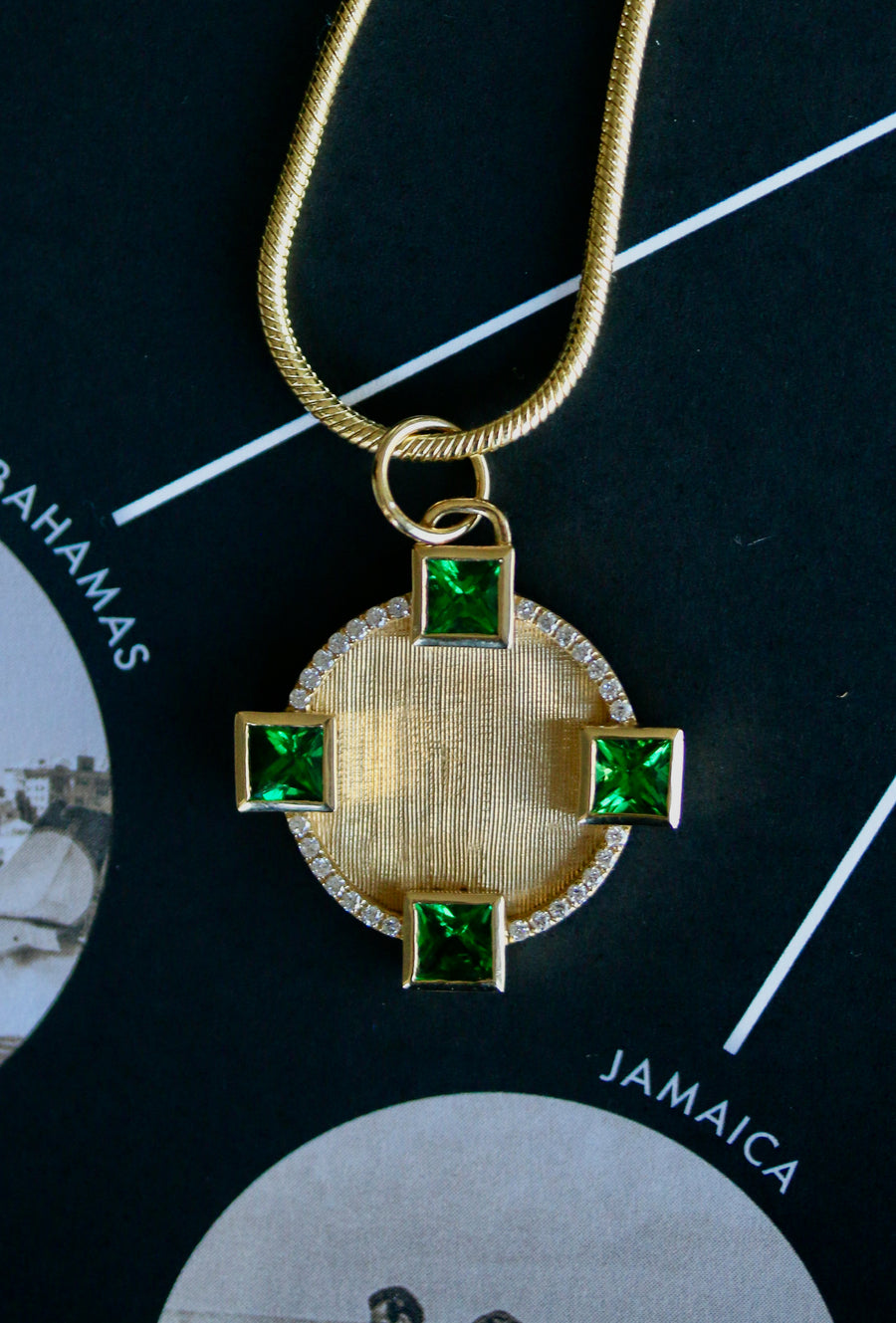 Green Garnet 'Club' Charm