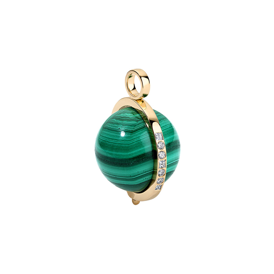 Malachite Deluxe 'Cosmic Spinner' Ball Charm