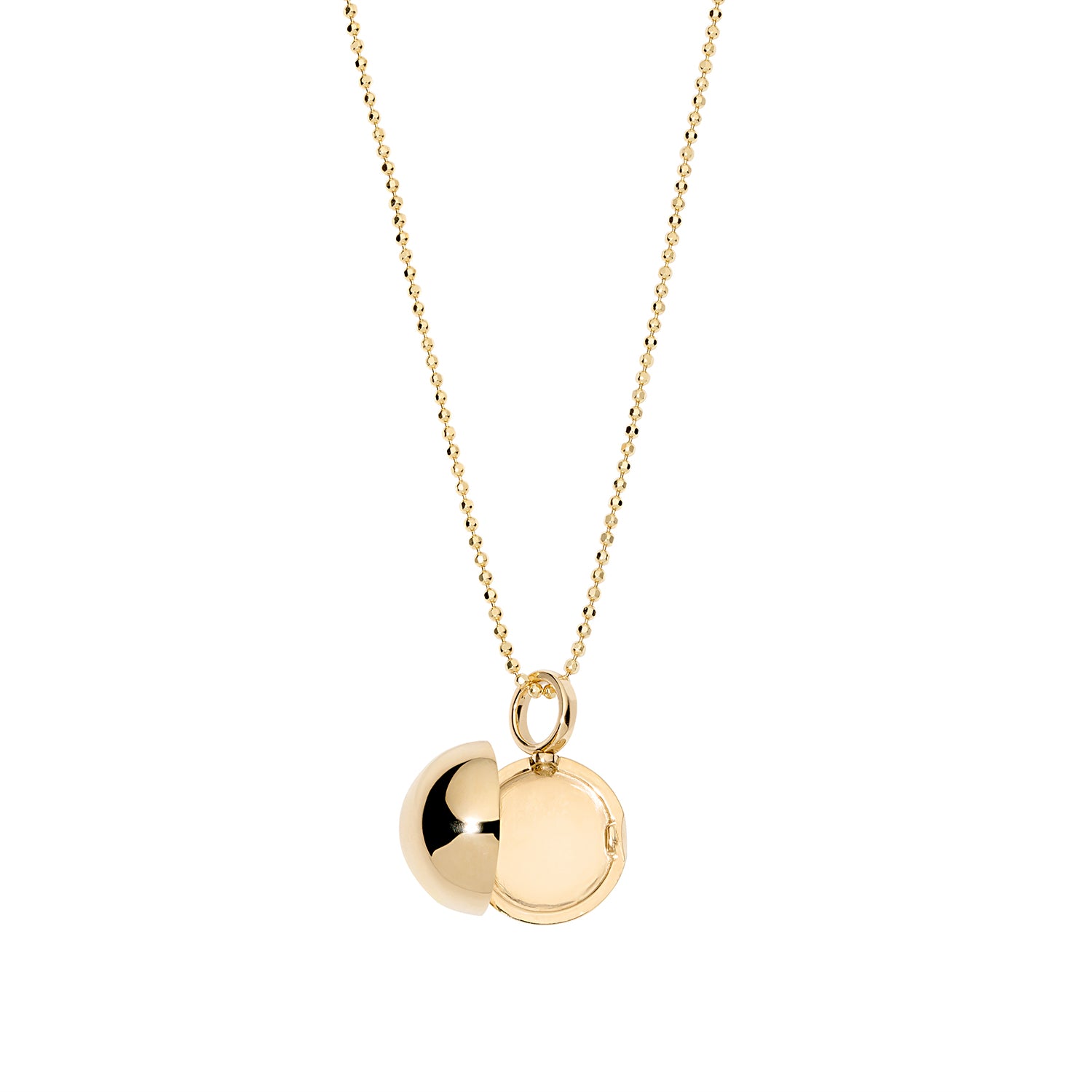 gold ball necklace in 18k gold