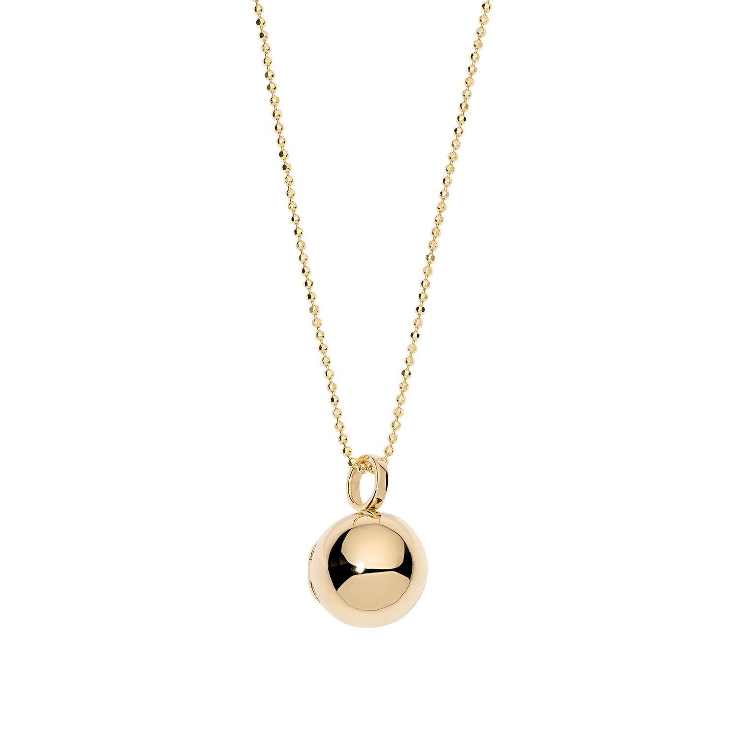 gold ball necklace in 18k gold
