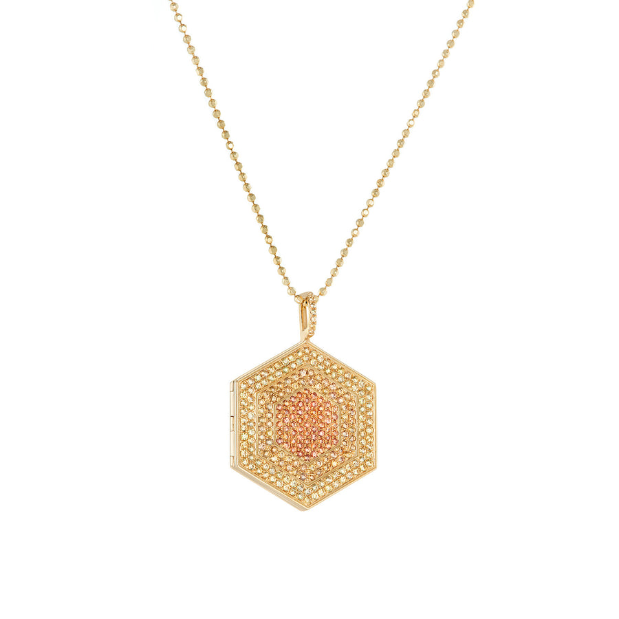 Yellow Sapphire 'Hypnotique' Locket Necklace in 18k Gold
