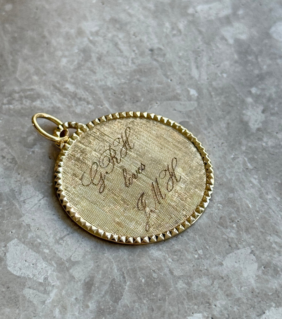 Gold 'Stud' Disc Pendant | Deluxe