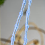 blue lace agate strand necklace with 18k gold clasp 