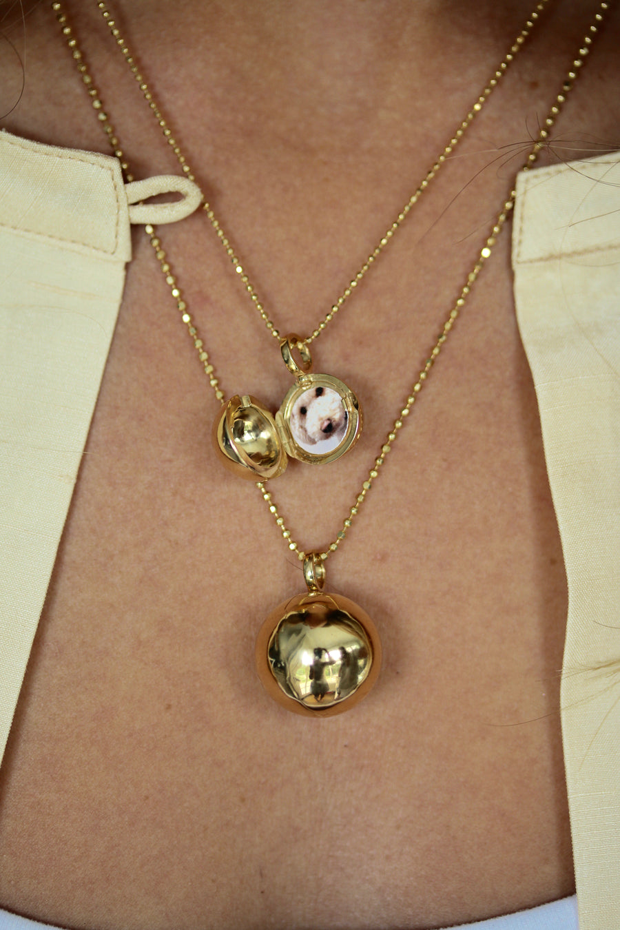 'Halo' Ball Locket Necklace | Classic