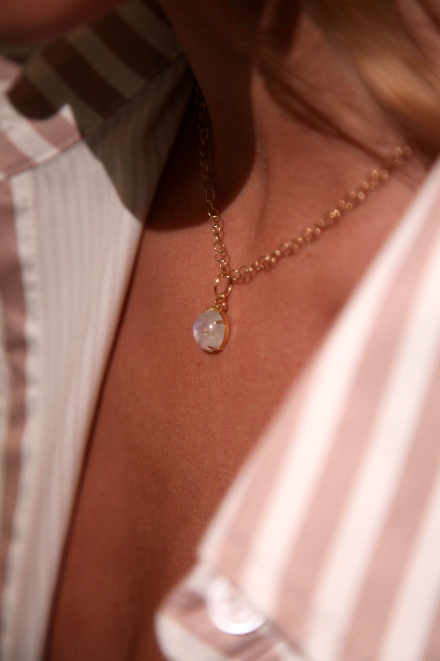 Moon Charm | Rainbow Moonstone