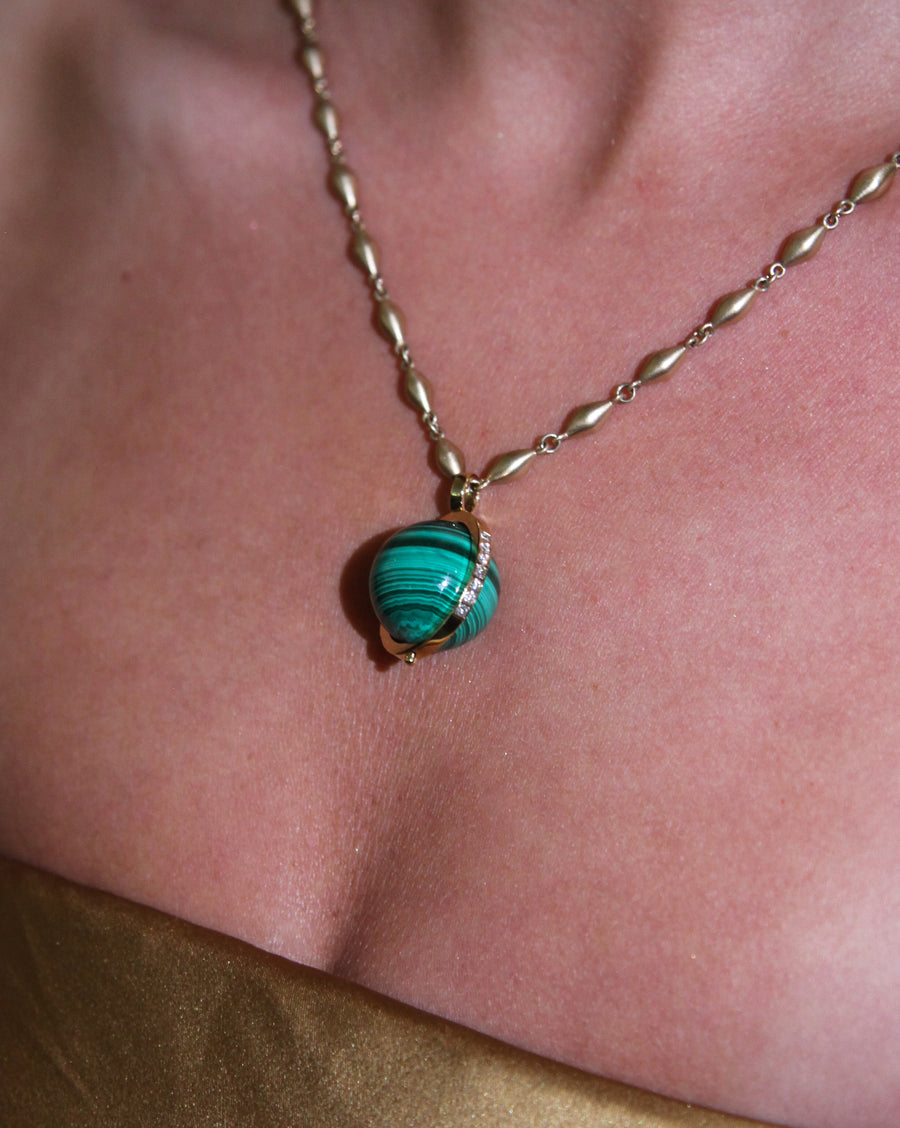 Malachite Cosmic Spinner Charm