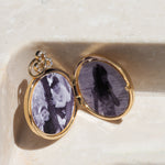 18k gold locket necklace with customized with client pictures