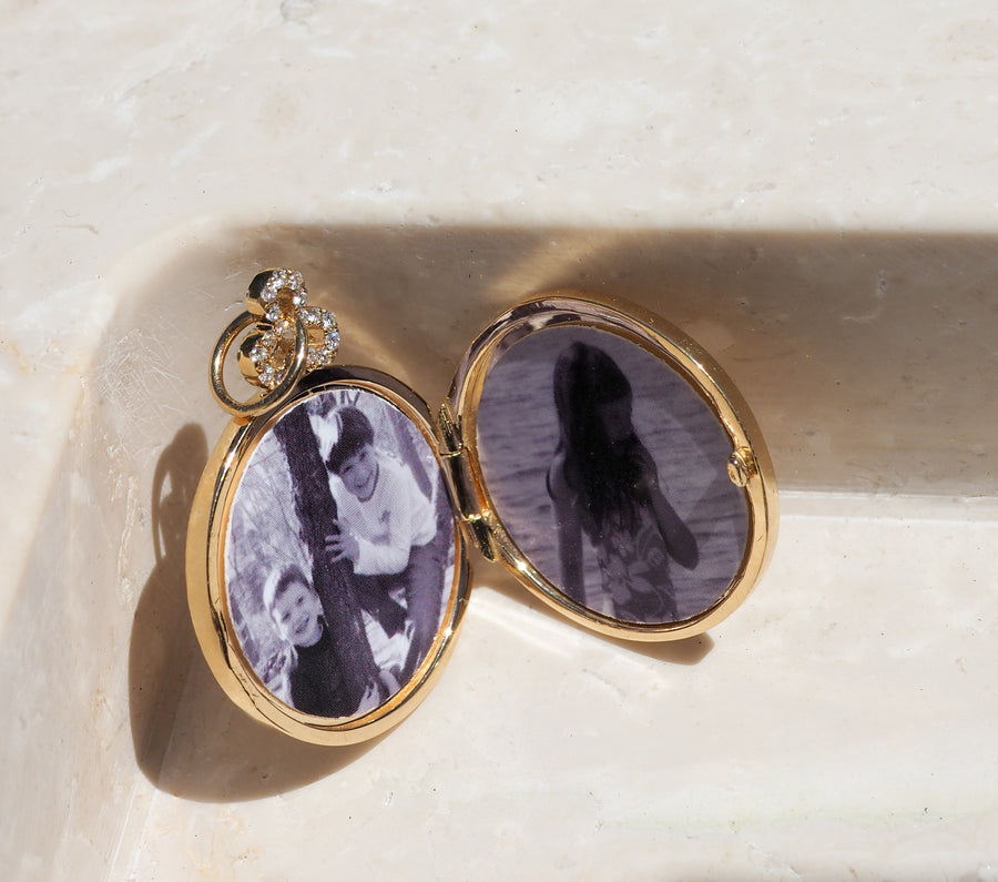 Medium 'Diamond Trefoil' Locket