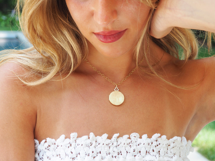 Medium 'Diamond Trefoil' Locket