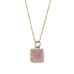 diamond and pink sapphire sweet dreamas square locket