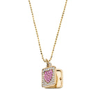 diamond and pink sapphire sweet dreamas square locket