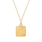 diamond florentine pillow locket necklace in 18k gold