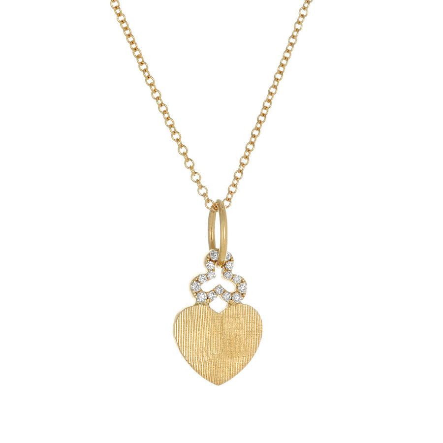 Mini Diamond 'Heart' Charm in 18k Gold