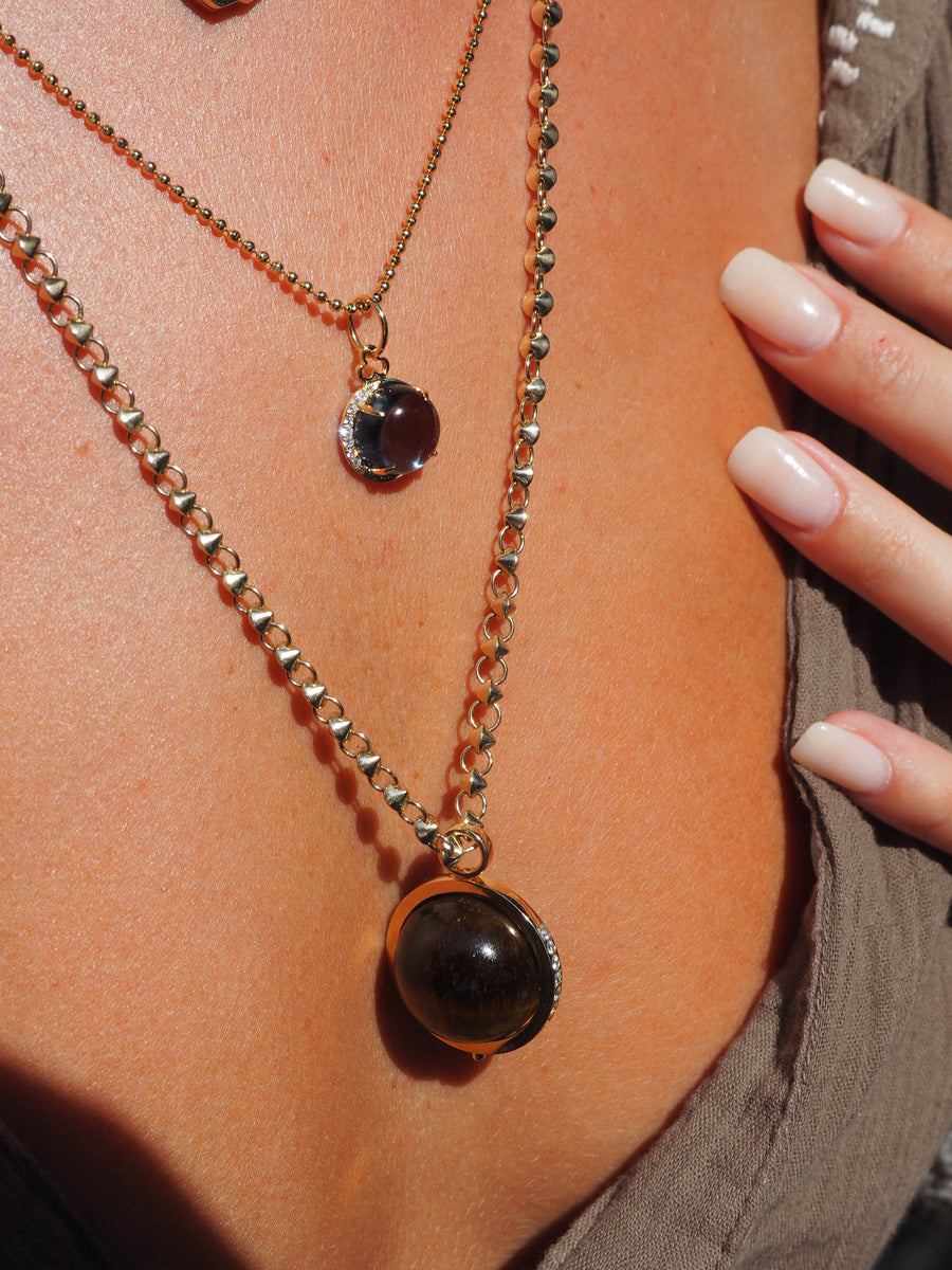 Black Onyx Cosmic Spinner Charm