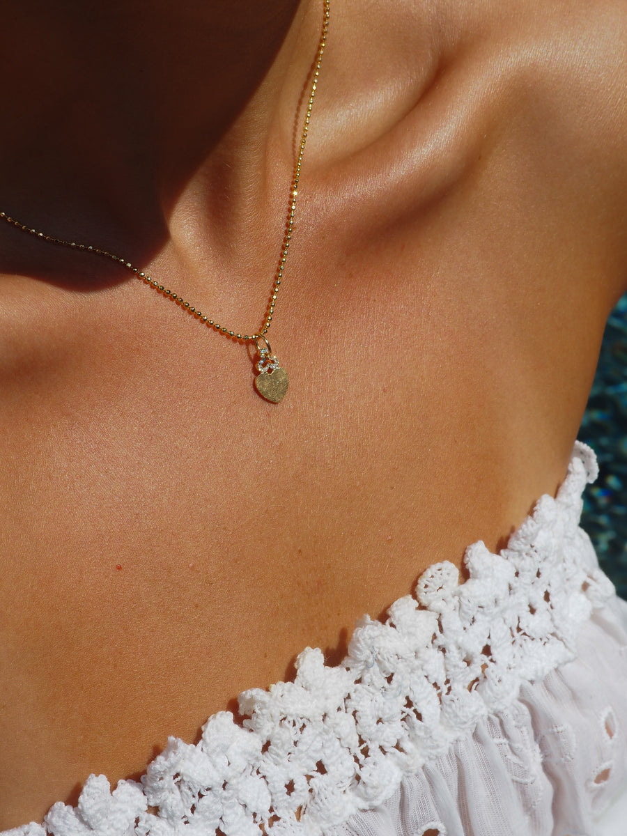 Mini Diamond 'Heart' Charm