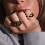 halo 18k gold pinky ring 