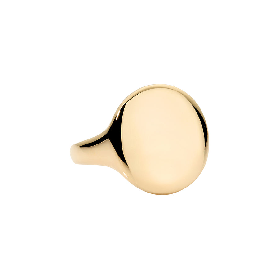 'Halo' Solid Gold Signet Ring