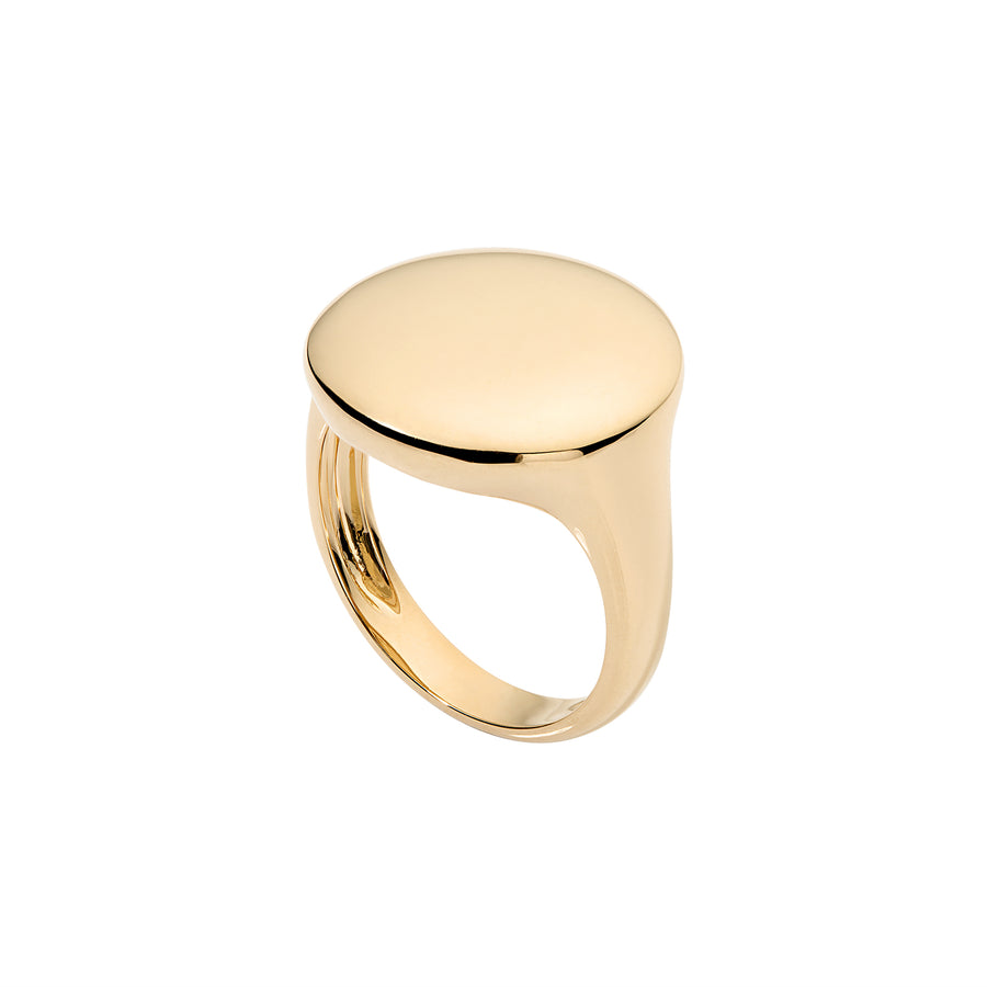 'Halo' Solid Gold Signet Ring