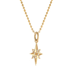 Our Mini Stellar Charm features white diamonds, capturing the brilliance of the stars and adding a touch of celestial glamour to any necklace. The perfect small, yet substantial, gift for someone extra special.
