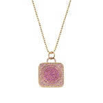 pink sapphire square locket in 18k gold