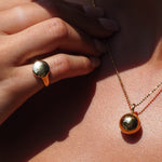 halo 18k gold pinky ring 