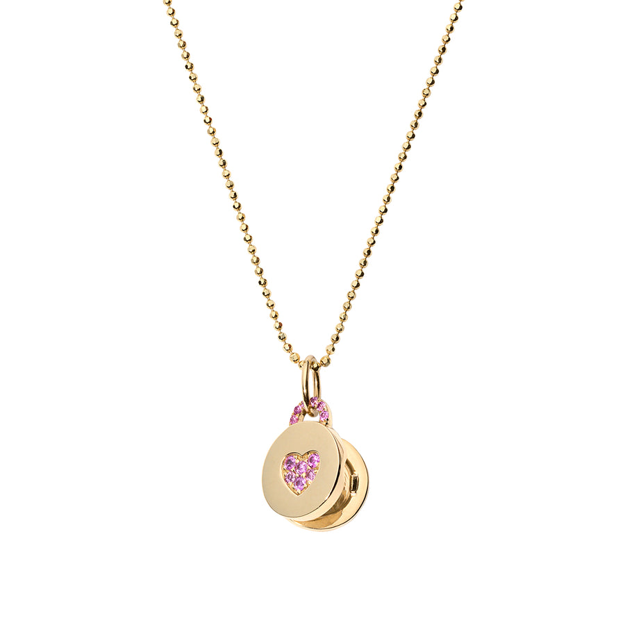 Pink Sapphire Mini 'Sweetheart' Locket in 18k Gold