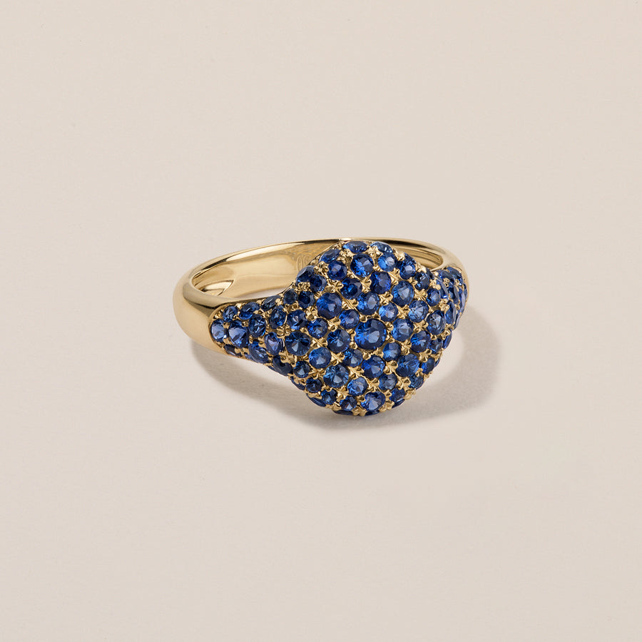 'Sugar' Pinky Signet | Blue Sapphire