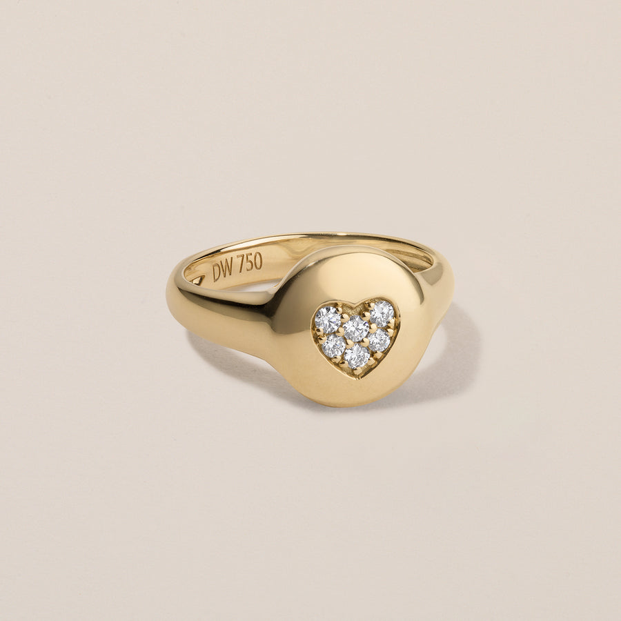 Sweetheart Pinky Ring | Diamonds