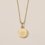 diamond north star locket necklace in 18k gold