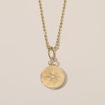 diamond north star locket necklace in 18k gold