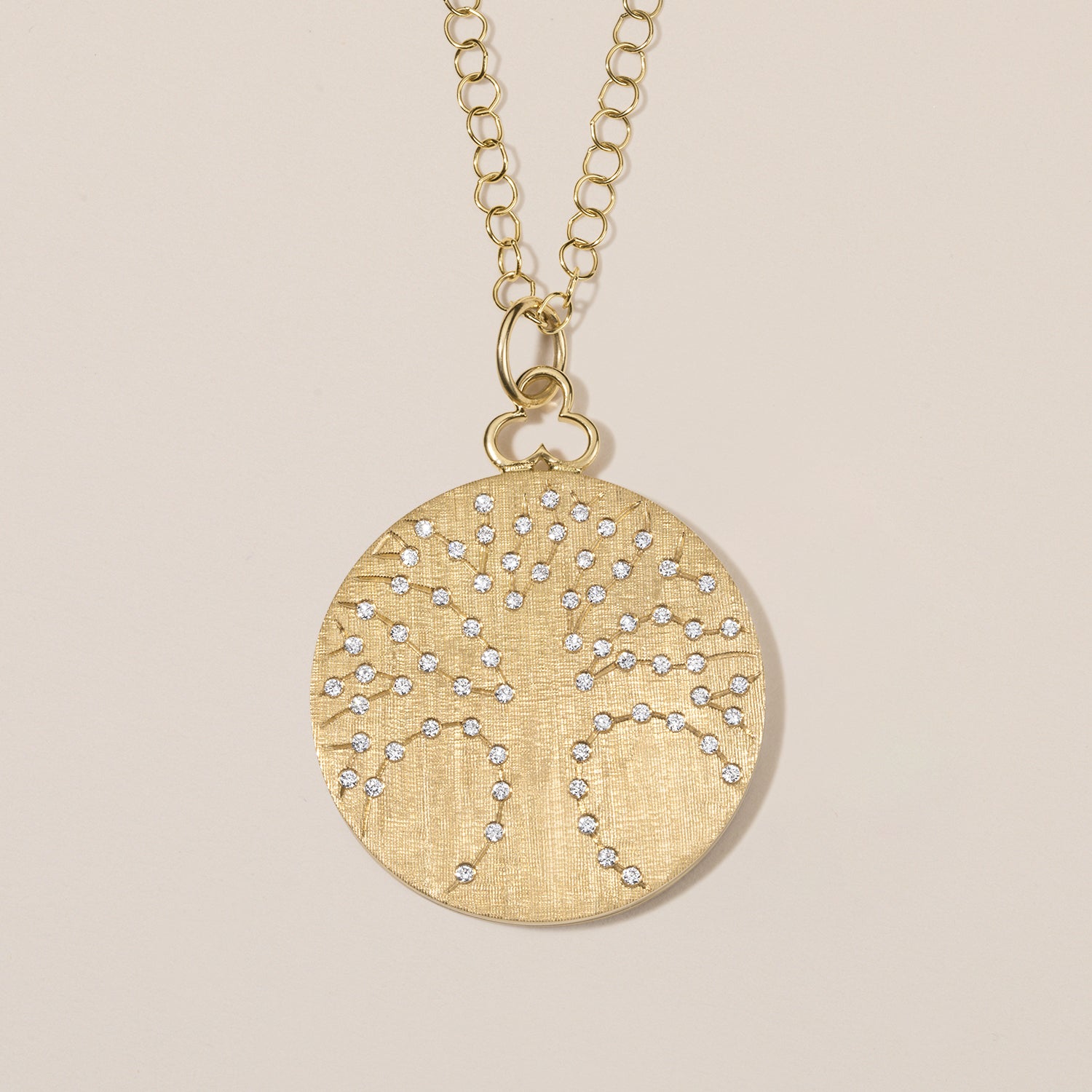 diamond tree of life locket necklace in 18k gold 