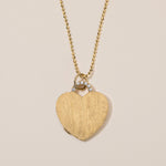 18k gold heart locket necklace with diamond arch