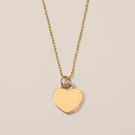 18k gold heart locket necklace with diamond arch
