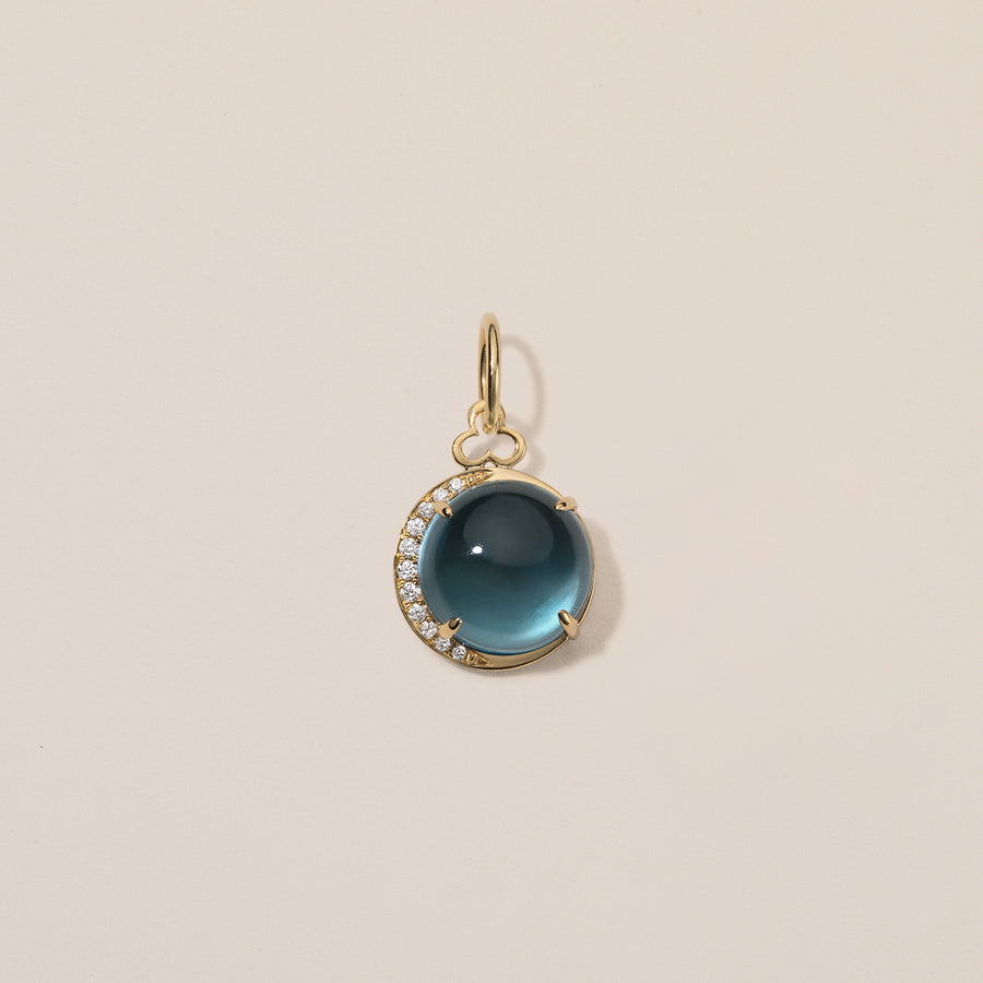 Moon Charm | London Blue Topaz