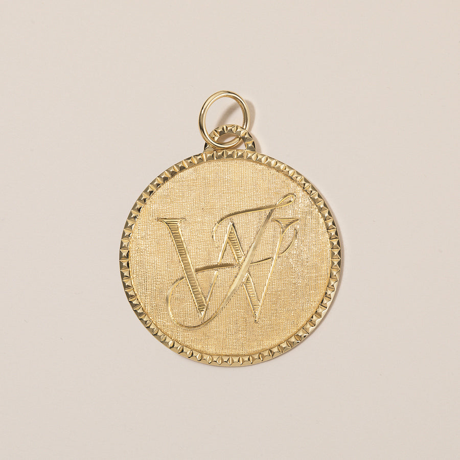 Gold 'Stud' Disc Pendant | Deluxe