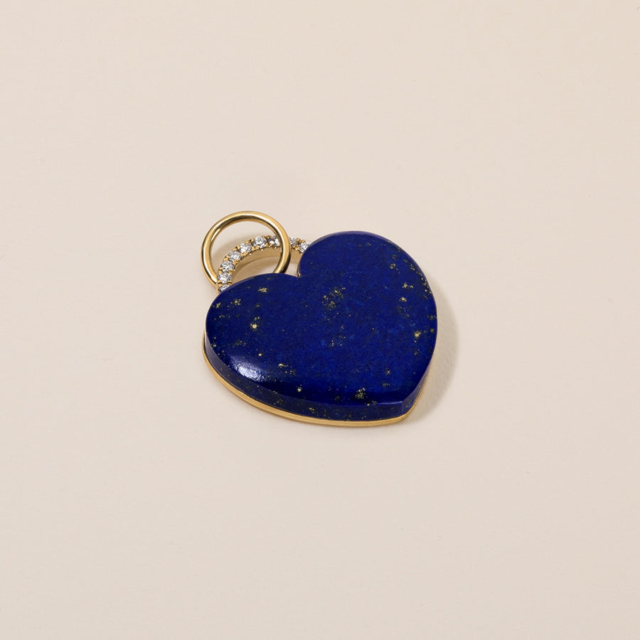 'Rock Solid' Heart Charm | Lapis